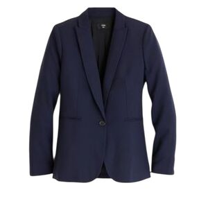 J. Crew Italian wool Blazer in blue BI Stretch Preppy Office Academia Equestrian